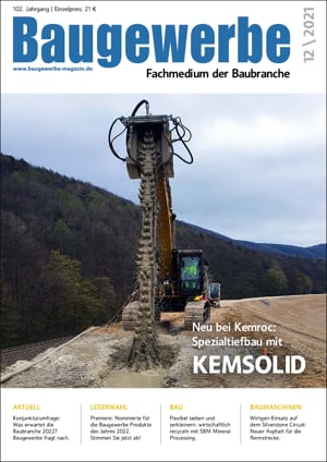 Baugewerbe – Fachmedium der Baubranche Ausgabe 12/2021 Baugewerbe – Fachmedium der Baubranche Ausgabe 12/2021