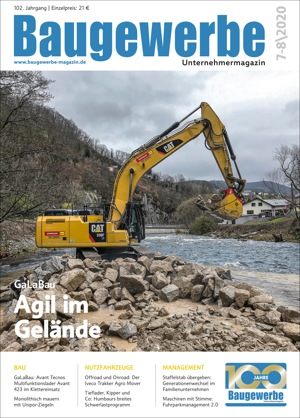 baugewerbe unternehmermagazin Ausgabe 07-08/2020 baugewerbe unternehmermagazin Ausgabe 07-08/2020