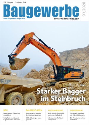 baugewerbe unternehmermagazin Ausgabe 09/2020 baugewerbe unternehmermagazin Ausgabe 09/2020